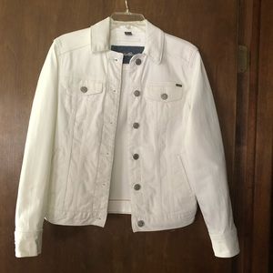 Eddie Bauer white denim jean  jacket
